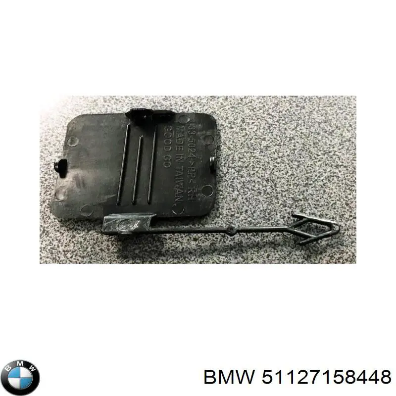 Tapa de gancho de remolque trasero del parachoques BMW 51127158448
