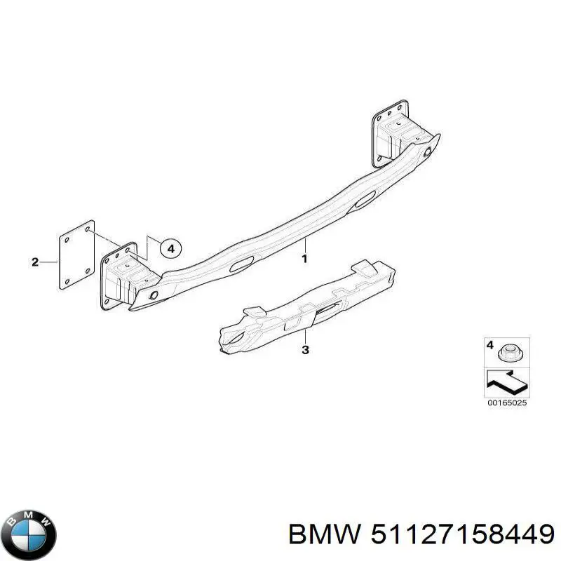 Refuerzo de parachoques trasero BMW 51127158449 precio, desde 117,61 EUR