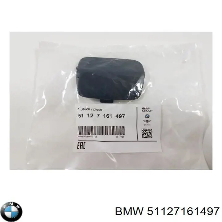 51127161497 BMW cobertura de parachoques, enganche de remolque, delantera