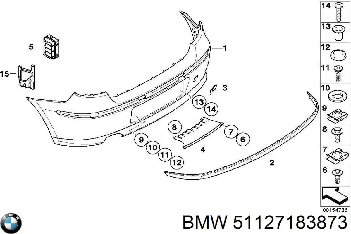 Soporte de parachoques trasero BMW 1 hatchback (E81) (2006 - 2012) precio, desde 27,54 EUR