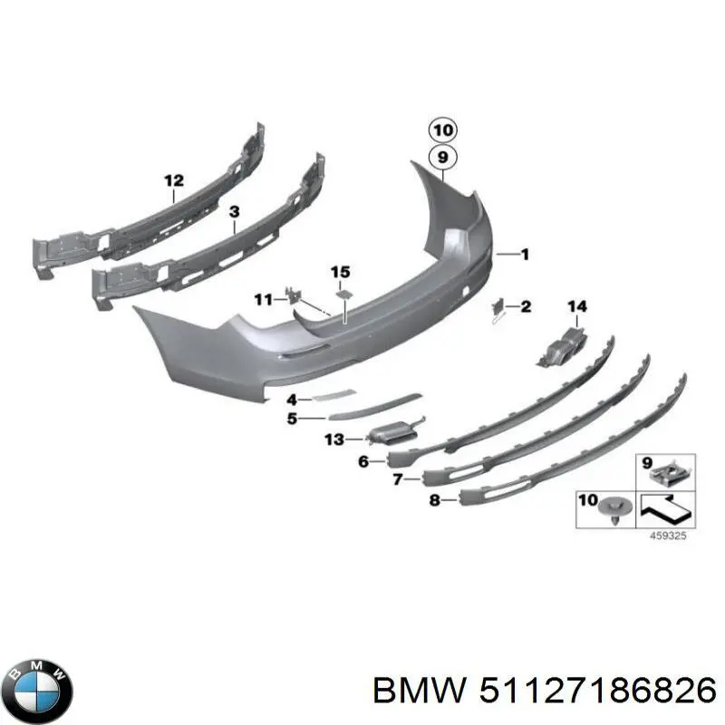 51127186826 BMW soporte amortiguador trasero