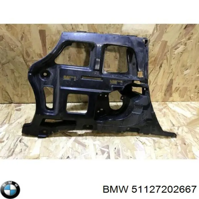 Guía izquierda del parachoques trasero 51127202667 BMW