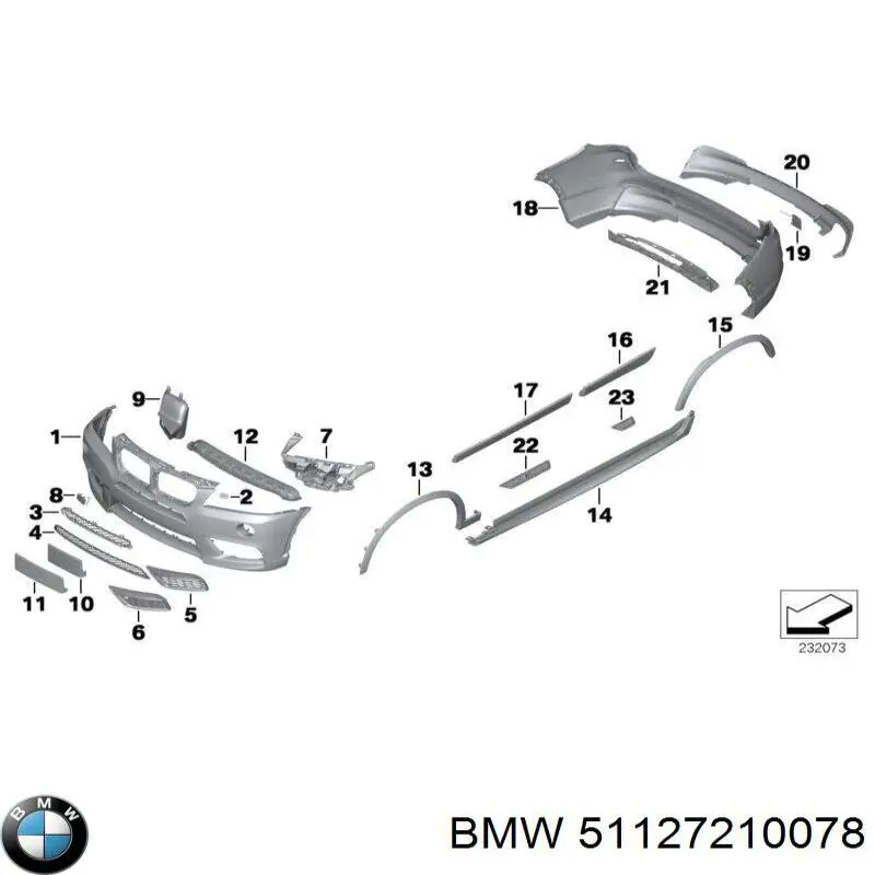 51127210078 BMW soporte de parachoques trasero exterior derecho