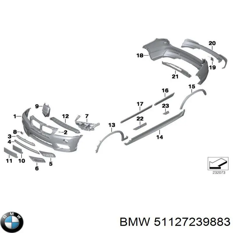 Soporte de paragolpes trasero izquierdo para BMW X3 (F25)
