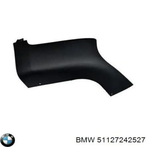 Listón embellecedor/protector, parachoques trasero izquierdo para BMW X5 (E70)