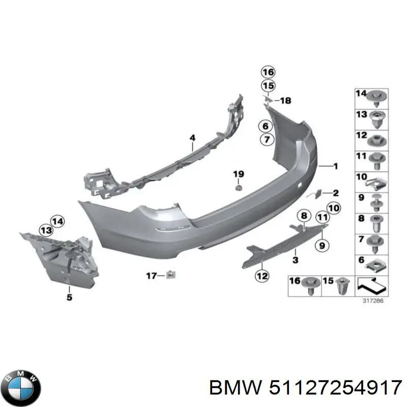 51127254917 BMW parachoques trasero