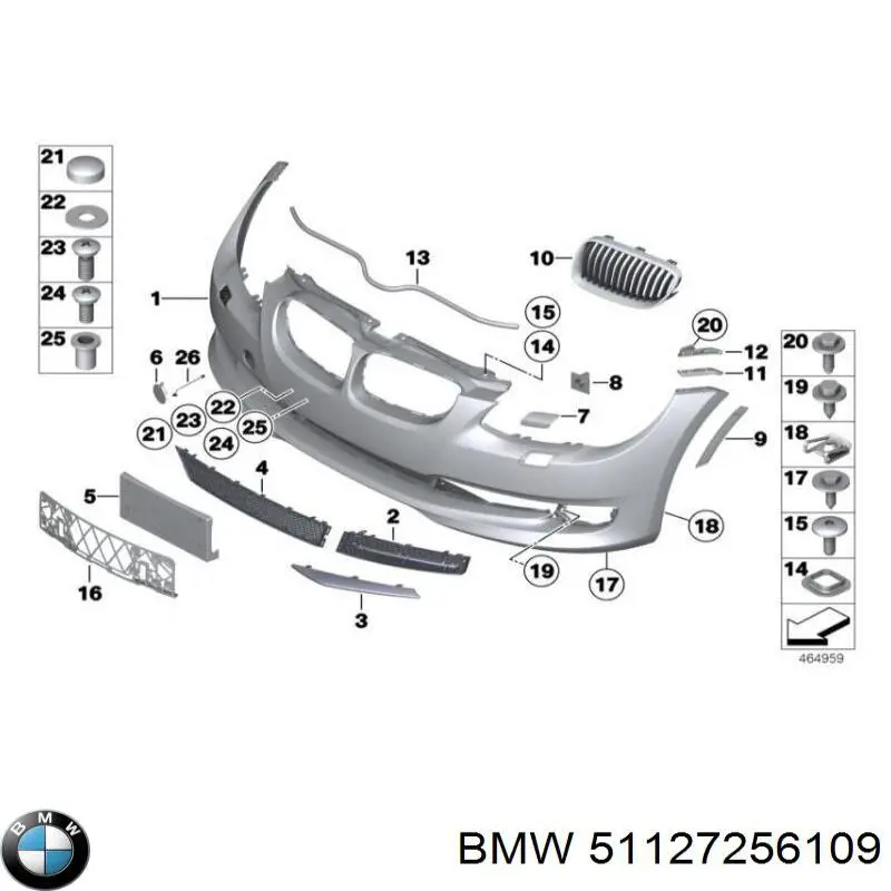 Tapa cubre gancho de remolque para parachoques delantera BMW 51127256109 precio, desde 12,57 EUR