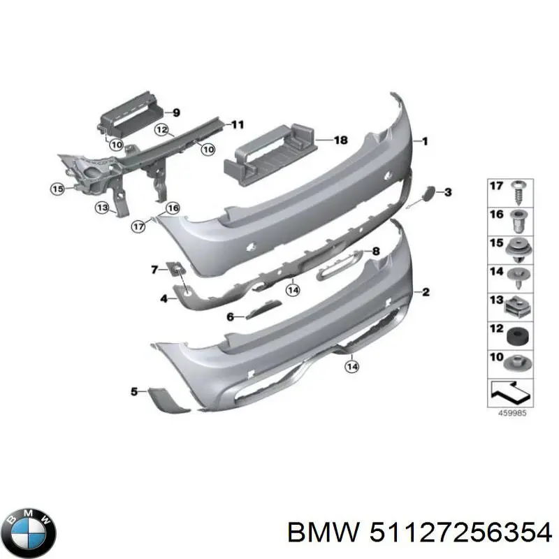51127256354 BMW Anillo de la tubería de admisión del silenciador