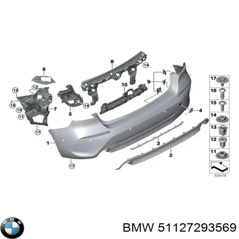 51127293569 BMW Defensa trasero