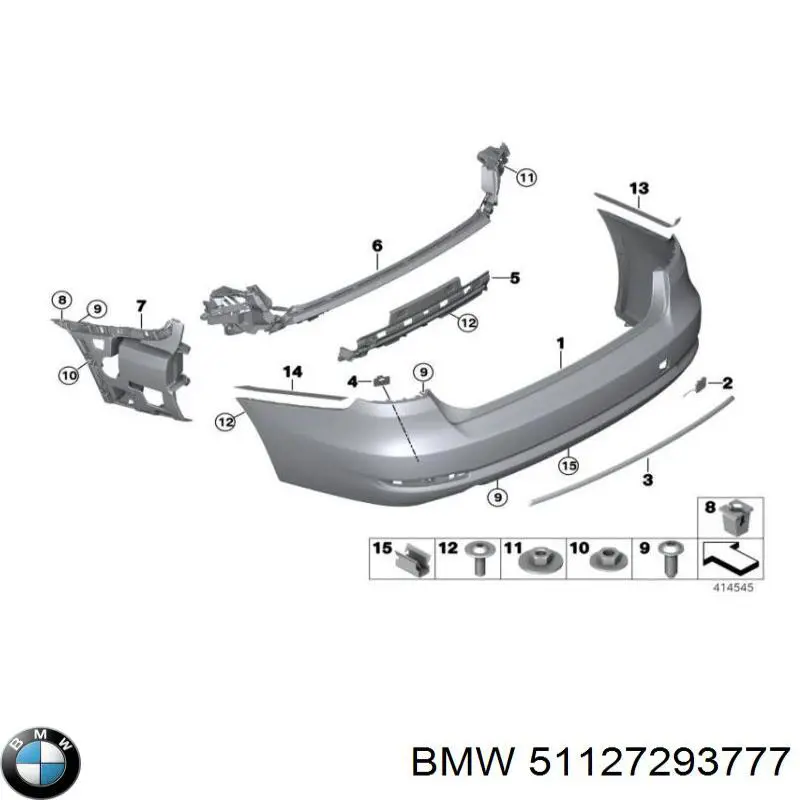 Soporte central del parachoques trasero BMW 51127293777 precio, desde 185,72 EUR