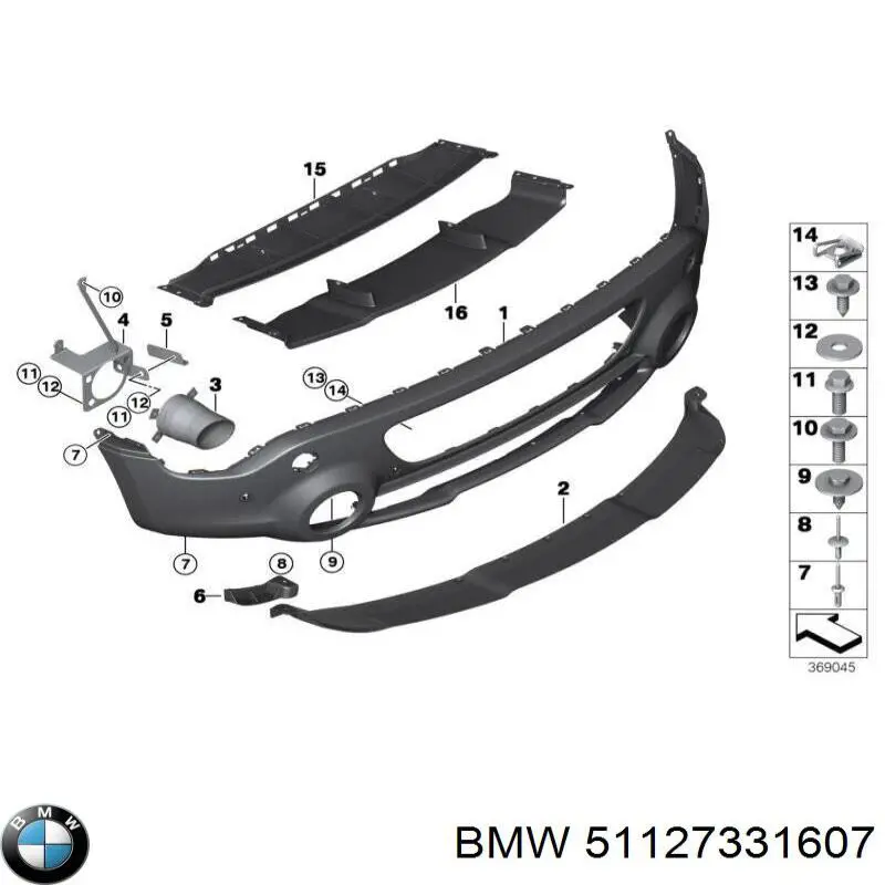 51127331607 BMW soporte de parachoques trasero izquierdo