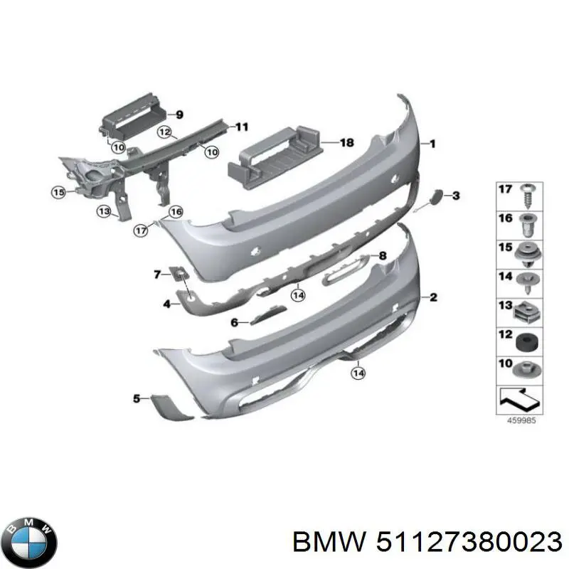 51127380023 BMW parachoques trasero