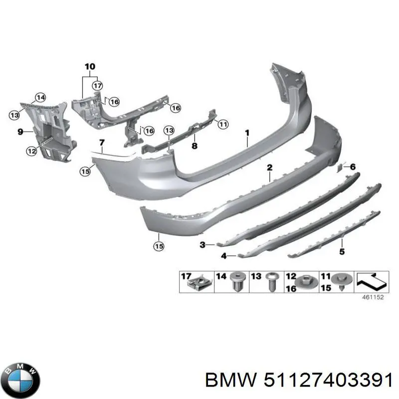 Paragolpes trasero BMW X1 F48