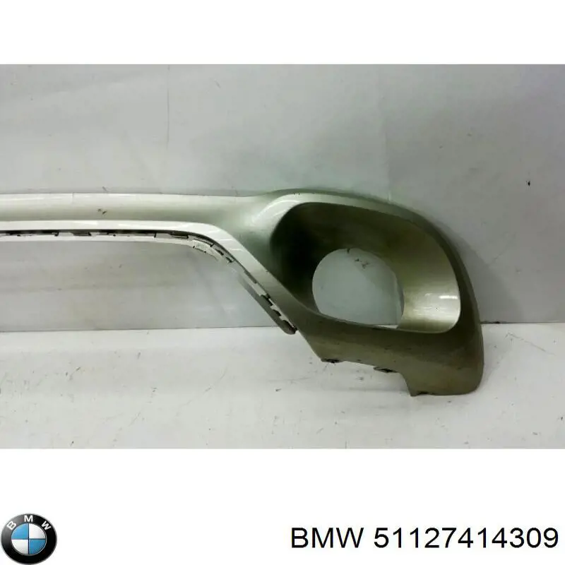 51127414309 BMW Moldura central del parachoques trasero