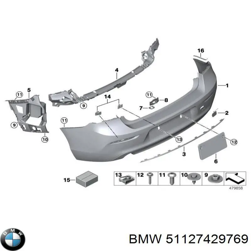 Paragolpes BMW 51127429769 precio, desde 208,23 EUR