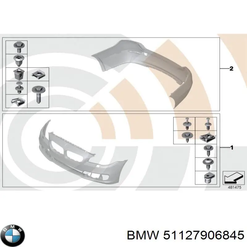 Guía del parachoques trasero BMW 51127906845 precio, desde 76,05 EUR