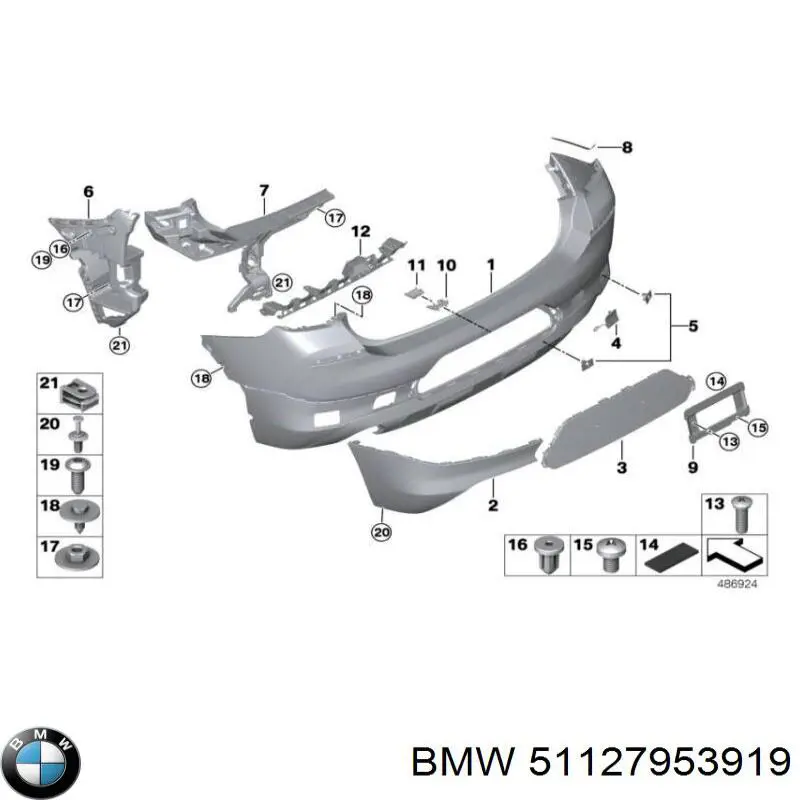 Defensa trasero para BMW X2  F39