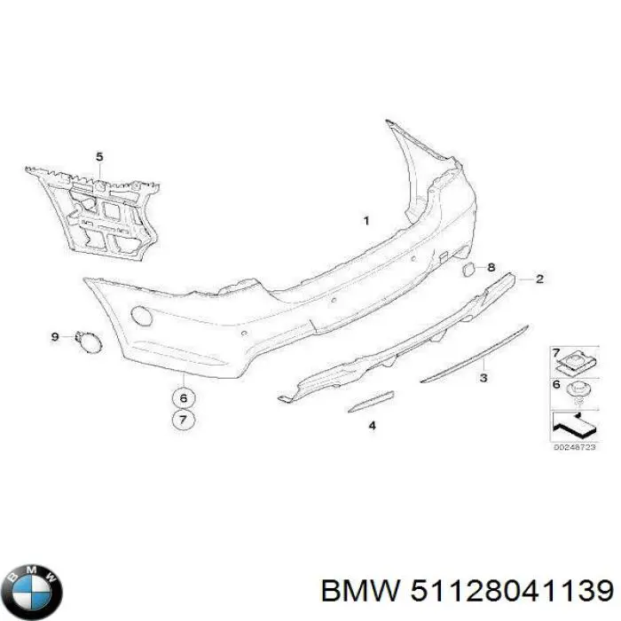 51128041139 BMW parachoques trasero