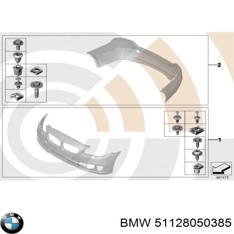 Soporte de parachoques trasero izquierdo 51128050385 BMW