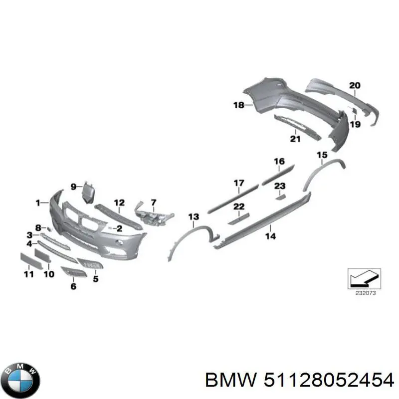 51128052454 BMW parachoques trasero