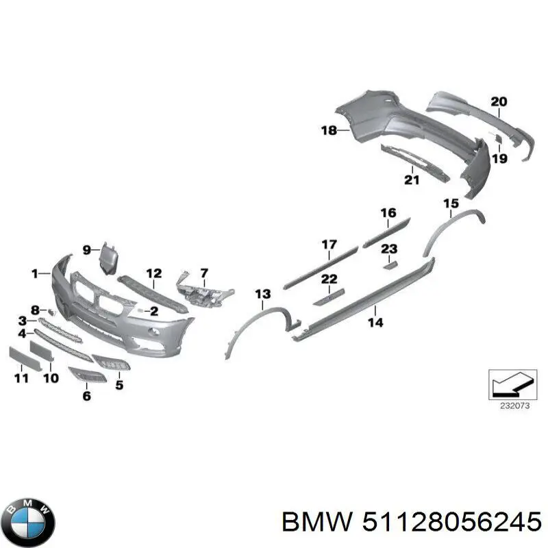 51128056245 BMW parachoques trasero