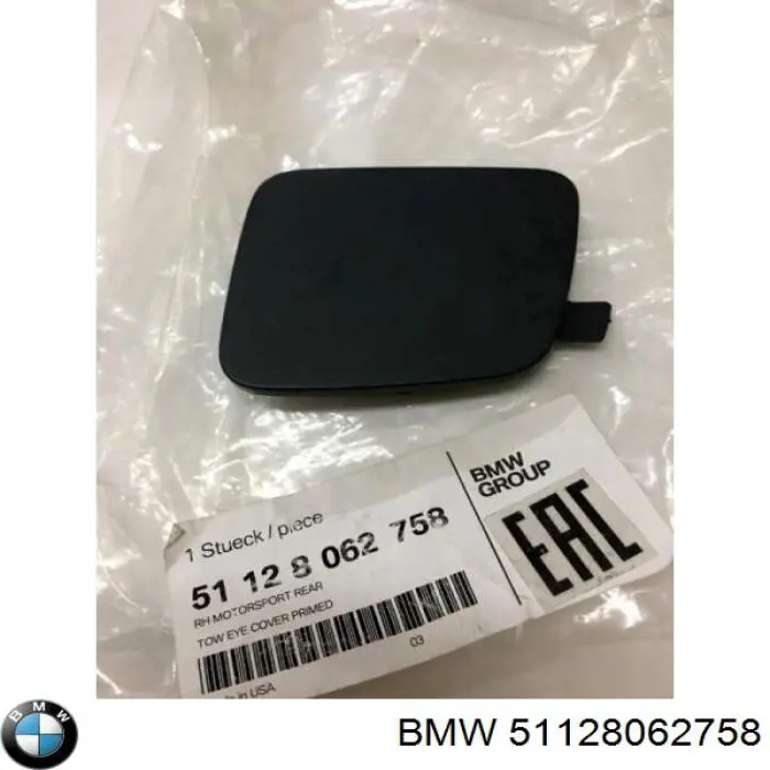 Tapa de gancho de remolque trasero del parachoques BMW 51128062758 precio, desde 40,11 EUR