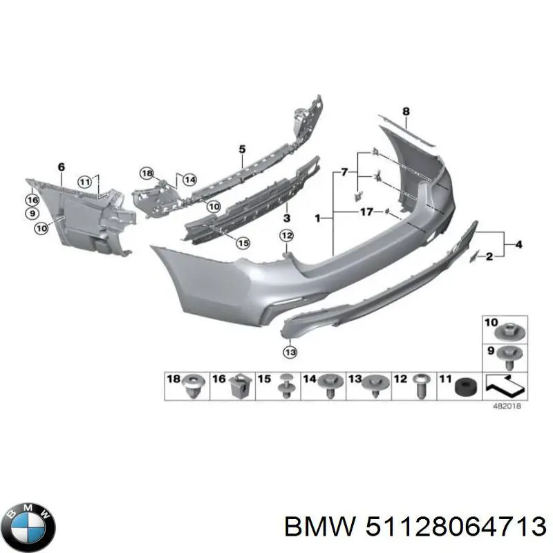 Tapa cubre gancho de remolque para parachoques delantera BMW 51128064713 precio, desde 28,80 EUR