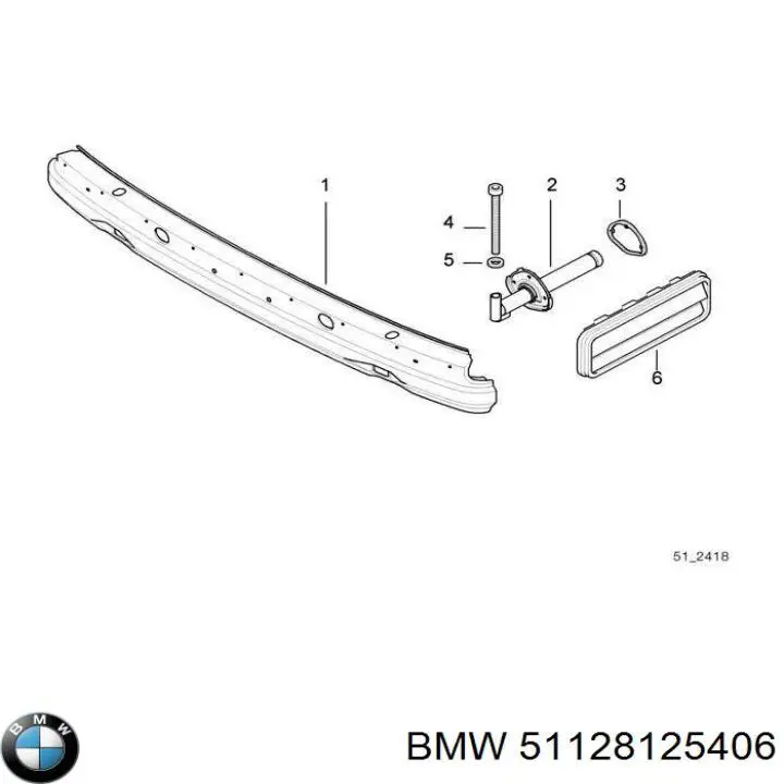 Refuerzo paragolpes trasero para BMW 7 (E38)