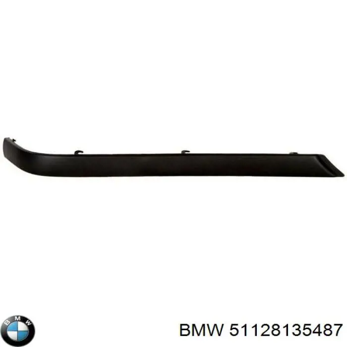 51128135487 BMW moldura de parachoques trasero izquierdo