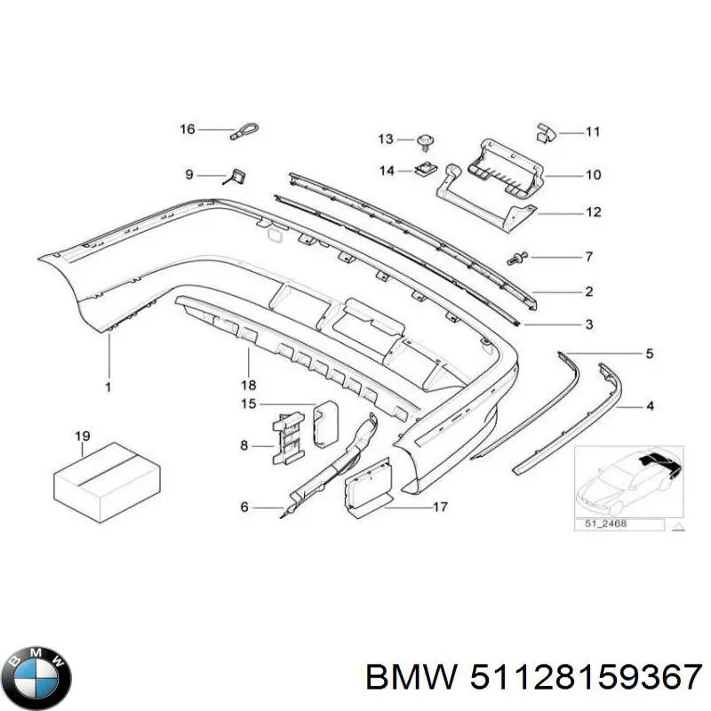 Paragolpes trasero BMW 5 E39