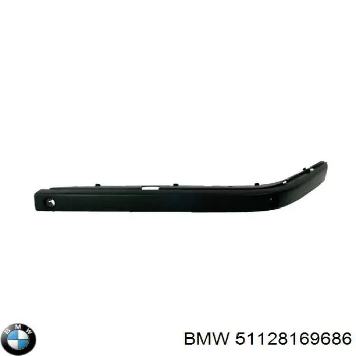 Listón embellecedor/protector, parachoques trasero derecho BMW 7 (E38)