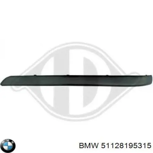 Moldura de parachoques trasero izquierdo para BMW 3 (E46)