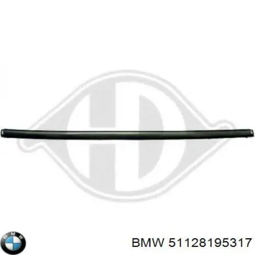 Embellecedor central del parachoques trasero 51128195317 BMW