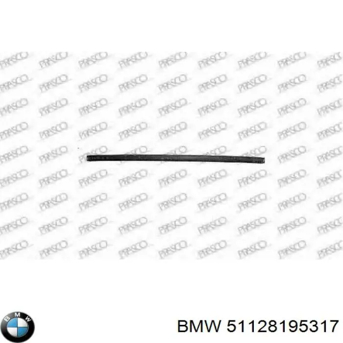 Embellecedor central del parachoques trasero 51128195317 BMW