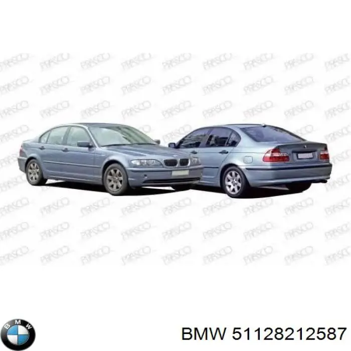 51128212587 BMW Defensa trasero