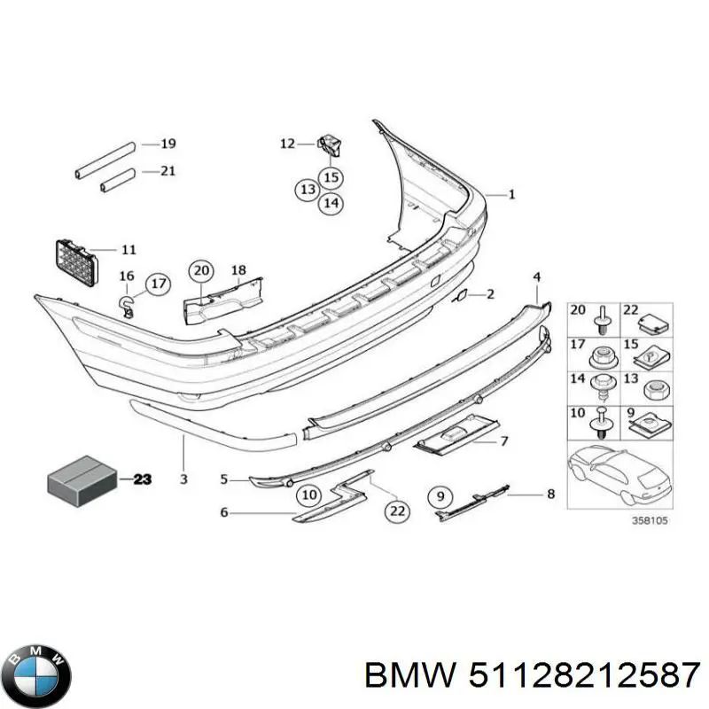 Paragolpes BMW 51128212587 precio, desde 194,57 EUR