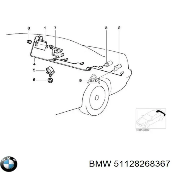 Comprar 51128268367 BMW Soporte del sensor de aparcamiento trasero central