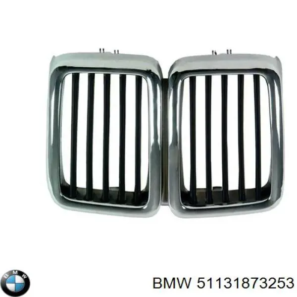 Rejilla de ventilación, parachoques delantero, central para BMW 5 (E28)