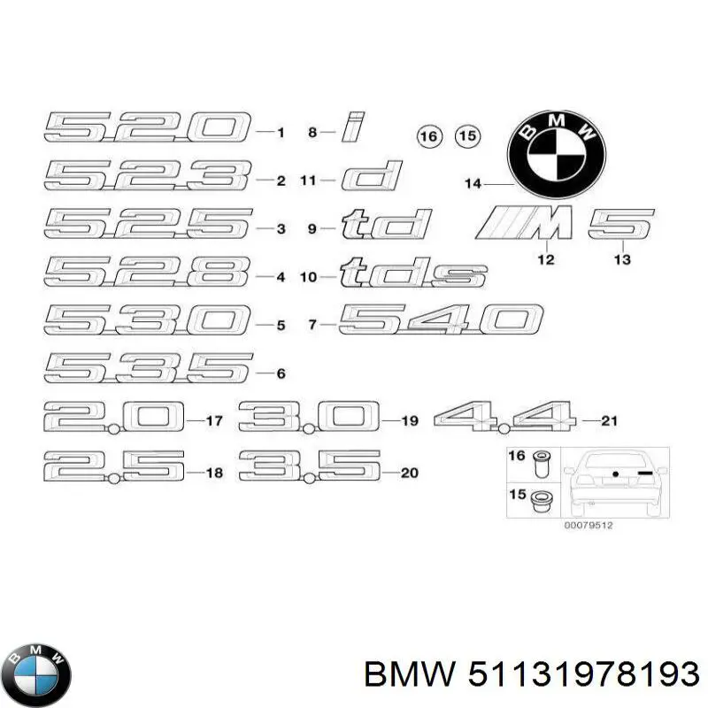 51131978193 BMW listón embellecedor/protector, guardabarros delantero derecho