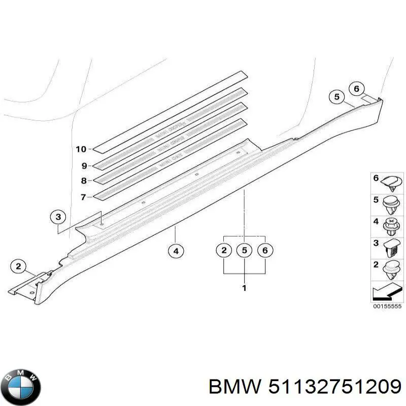 Comprar 51132751209 BMW Rejilla izquierda de limpiaparabrisas