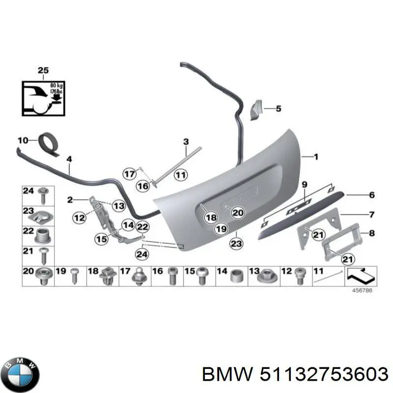 Tirador de maletero exterior BMW 51132753603 precio, desde 87,39 EUR