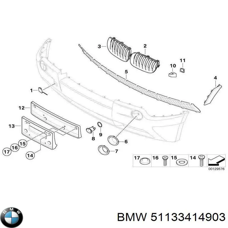 51133414903 BMW panal de radiador izquierda