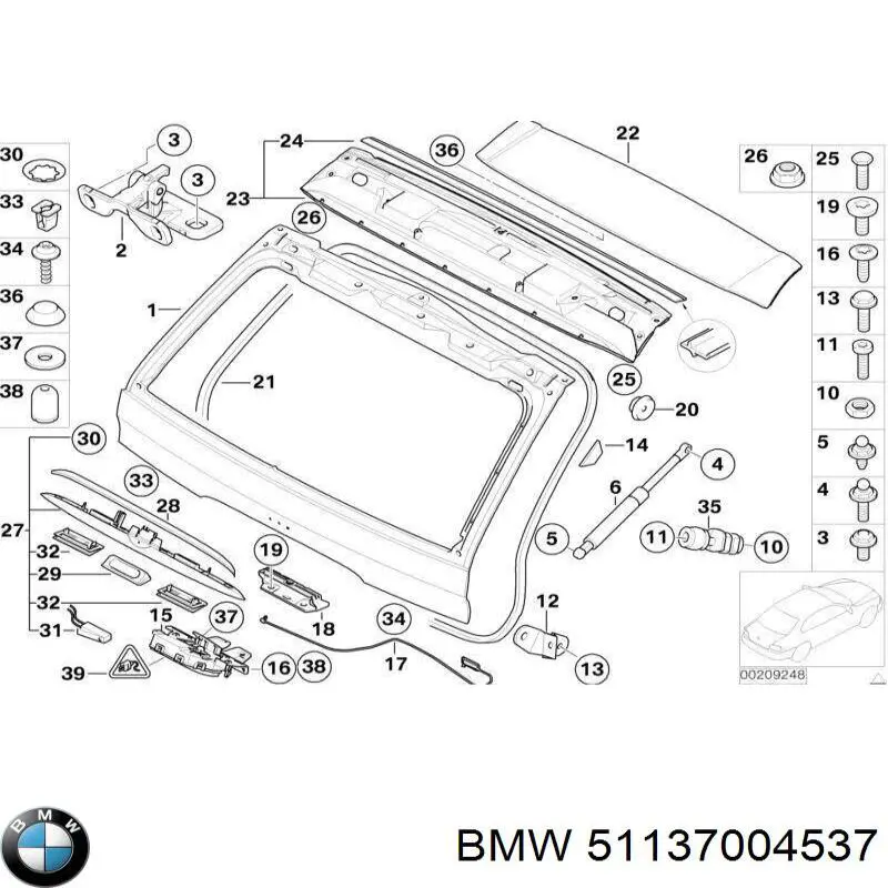 51137004537 BMW Luz de matricula