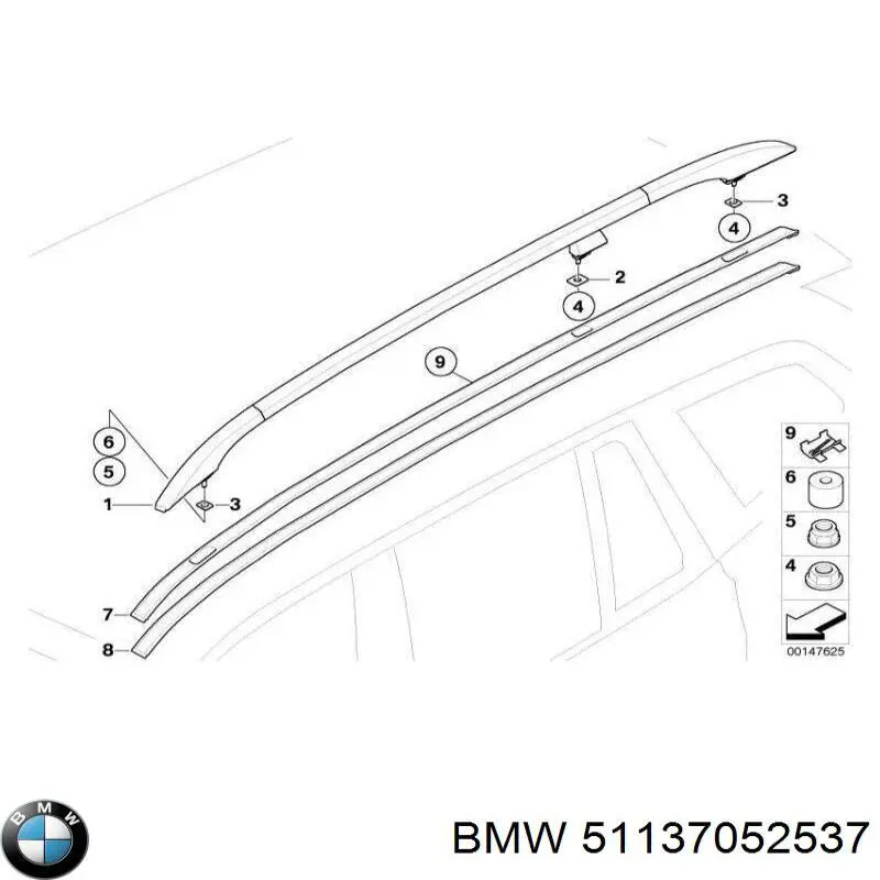Techo borda izquierda para BMW X3 (E83)