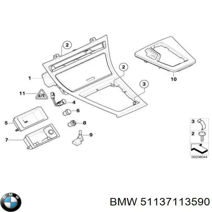 51137113590 BMW piloto de matrícula