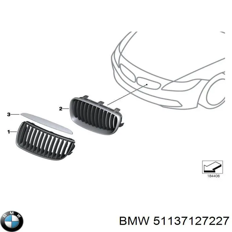 51137127227 BMW panal de radiador izquierda