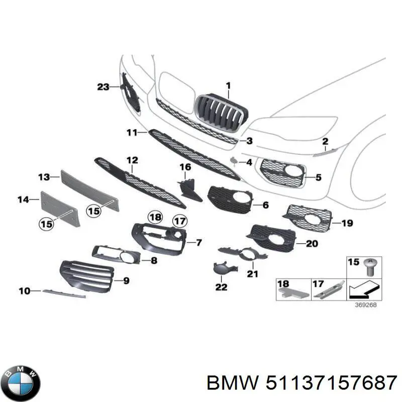 Panal de radiador izquierda para BMW X6 (E71)