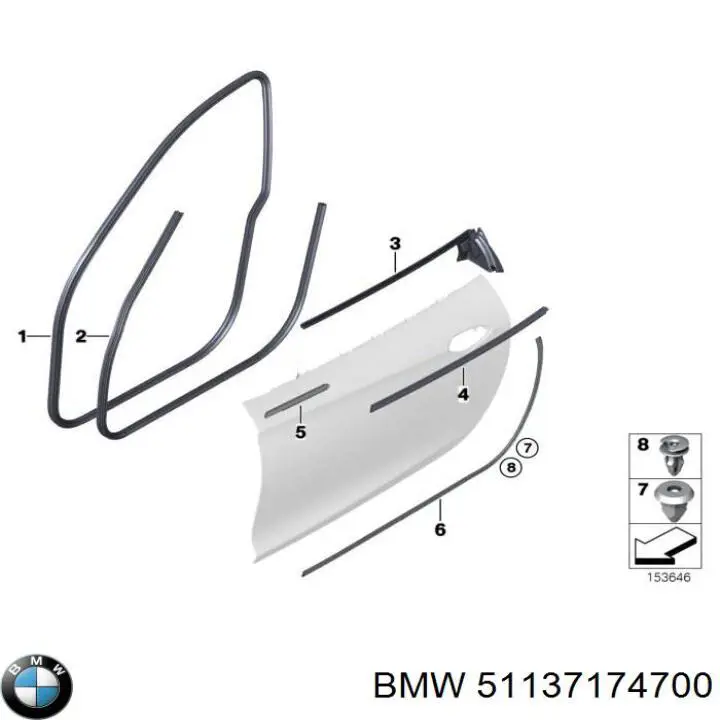Clip de fijación del guardabarros delantero BMW 51137174700 precio, desde 7,77 EUR