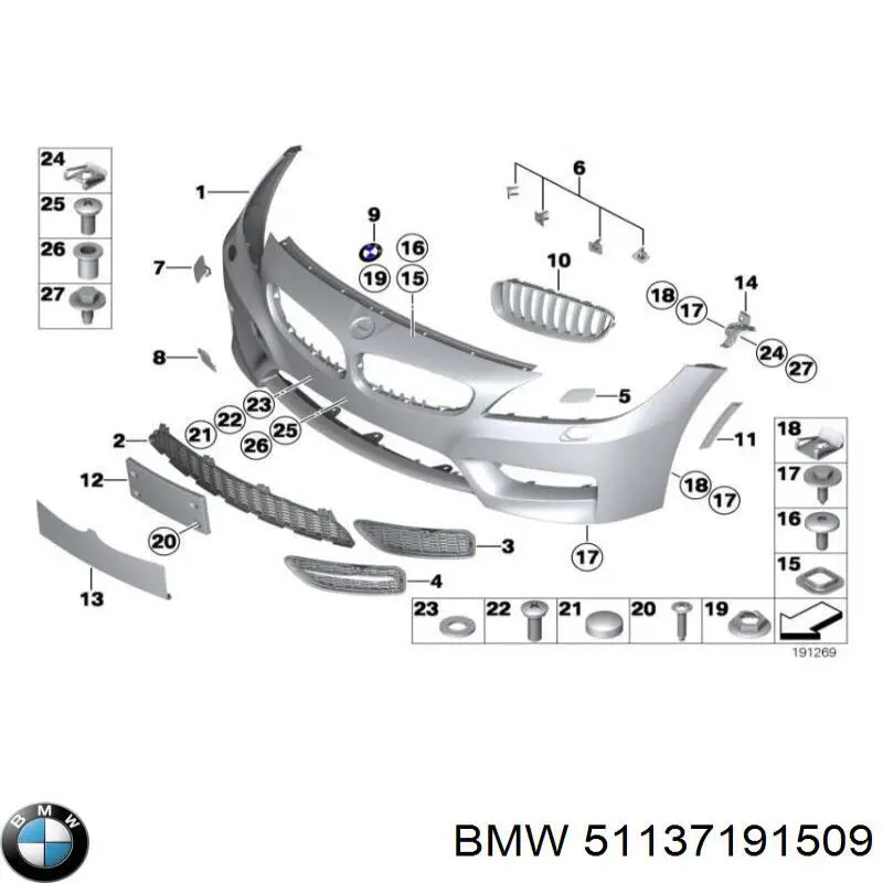 51137191509 BMW panal de radiador izquierda