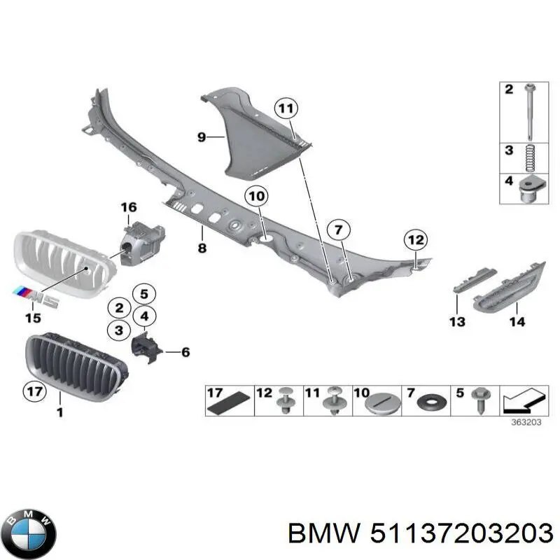 51137203203 BMW panal de radiador izquierda